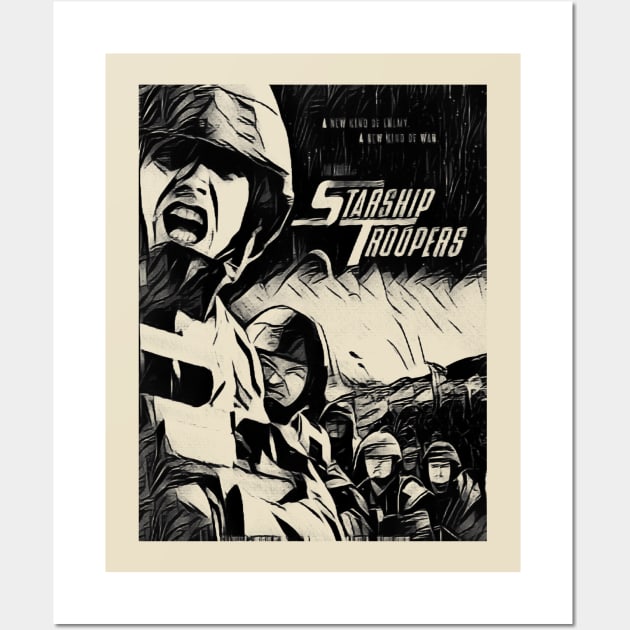 starship troopers Wall Art by RetroScribbles